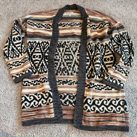 Lucky Brand Multicolor Patterned Cardigan Sweater Size Small - Picture 1 of 7